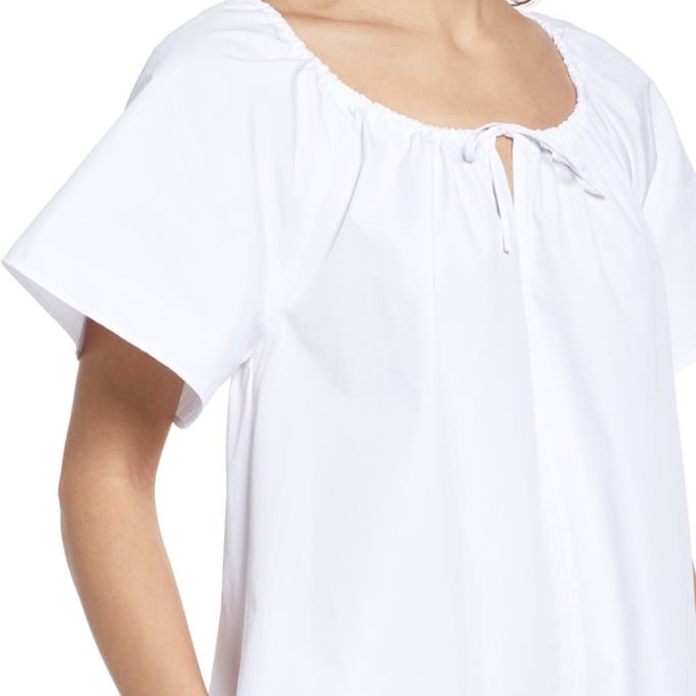 Madewell Flutter Sleeve Cotton Poplin Minidress - image 3